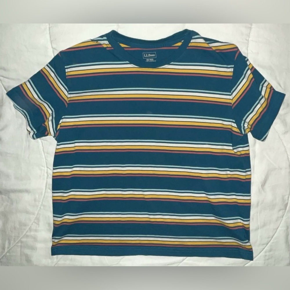 L.L. Bean Women’s Saturday Striped T Shirt Size XS